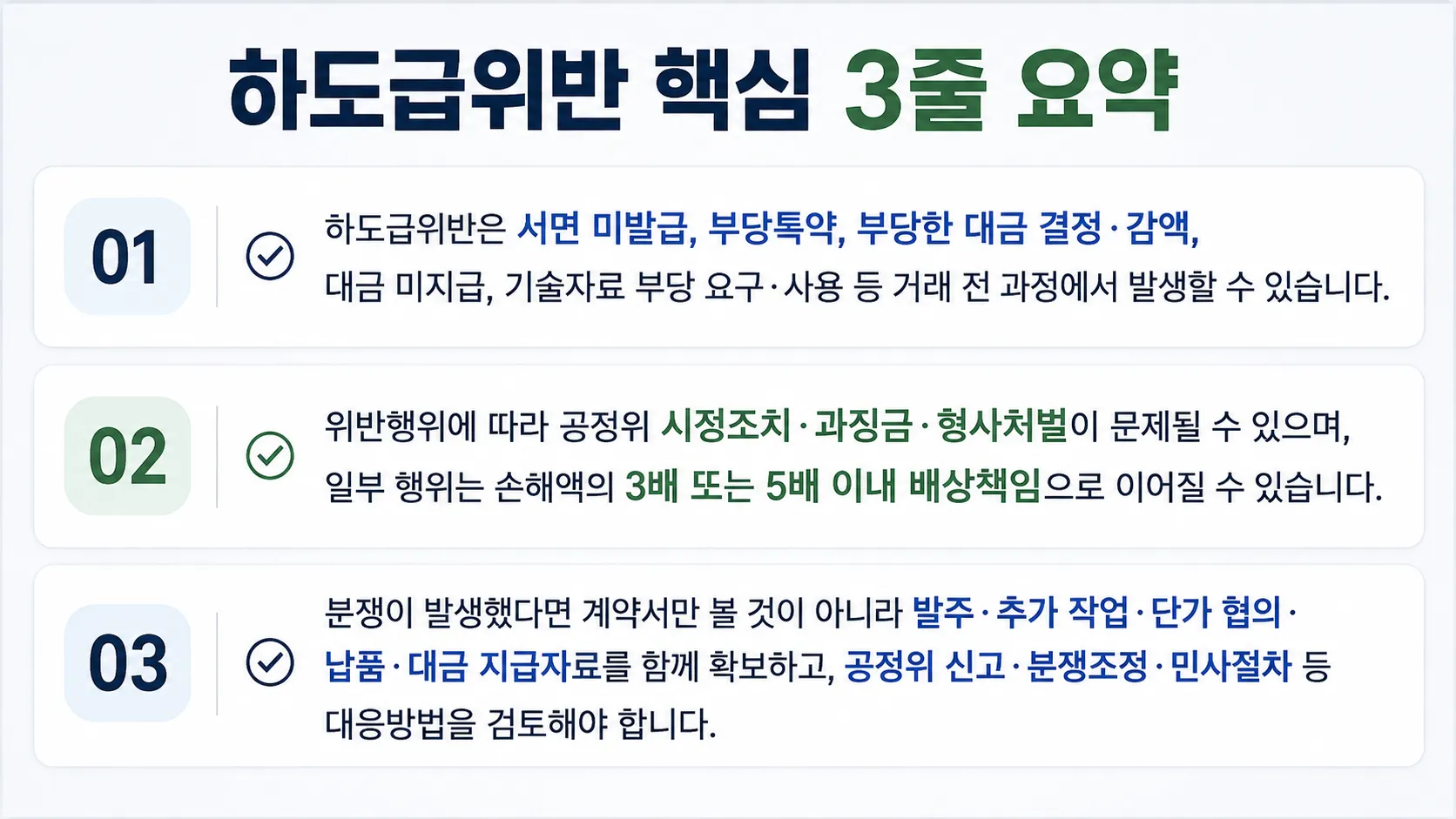 하도급위반 유형 정리 및 제재 살펴보기